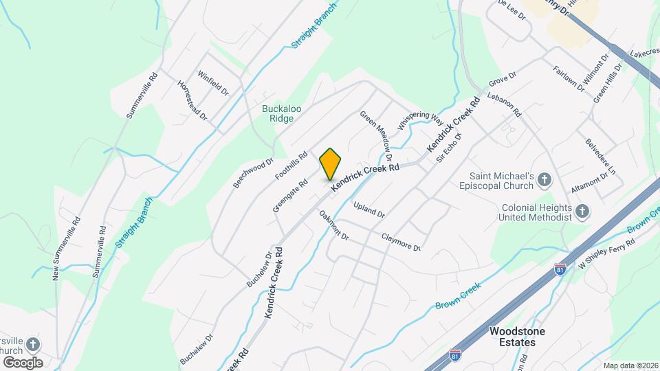 928 Kendrick Creek Rd Mapa y Detalles de la Ubicación
