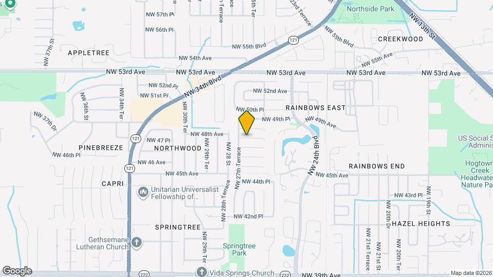 2705 NW 47 Pl Map and Location Details