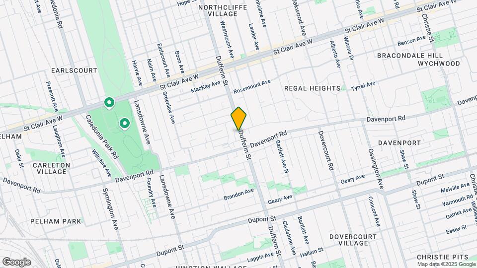 1504 Dufferin St Map and Location Details