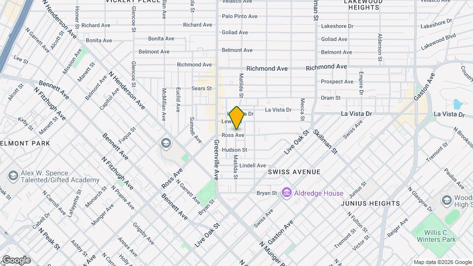 5711 Ross Ave Map and Location Details