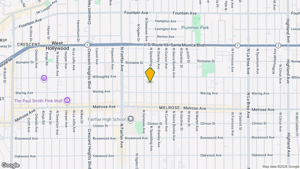 833 N Spaulding Ave Map and Location Details