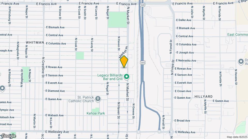 3020 E Rowan Ave Map and Location Details