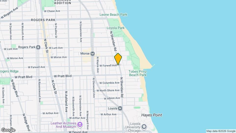 1205 W Farwell Ave, Unit 3 Map and Location Details