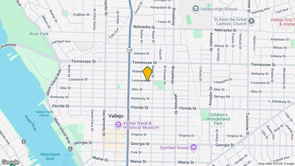 825 Louisiana St, Unit B Map and Location Details