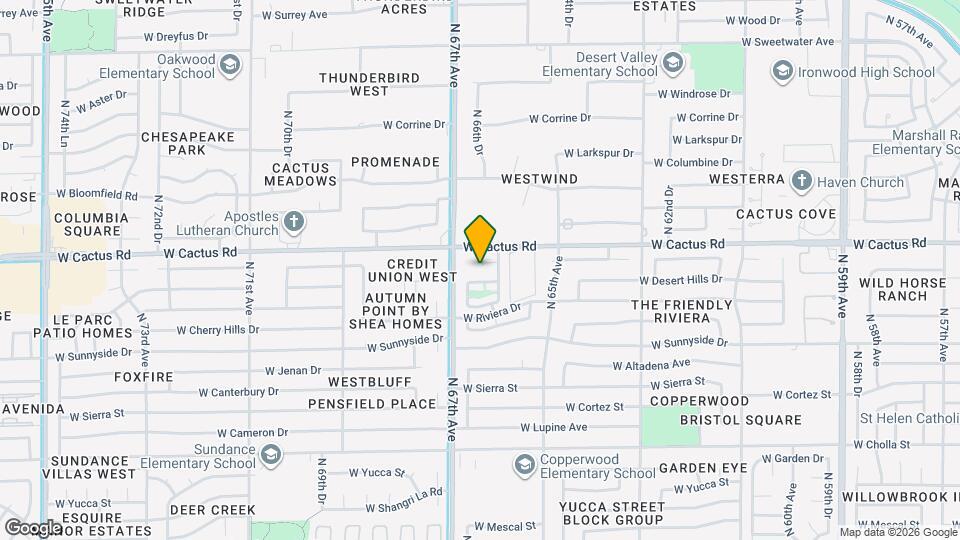 6621 W Shaw Butte Dr Map and Location Details