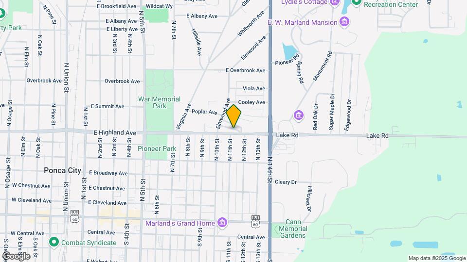1101 E Highland Ave Map and Location Details