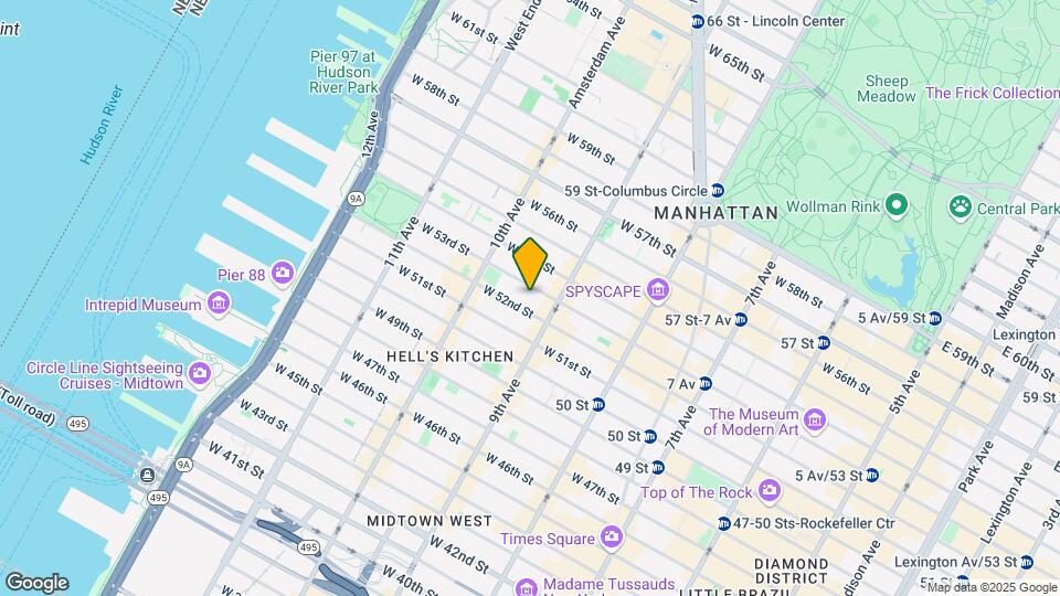 410 W 53rd St Map and Location Details