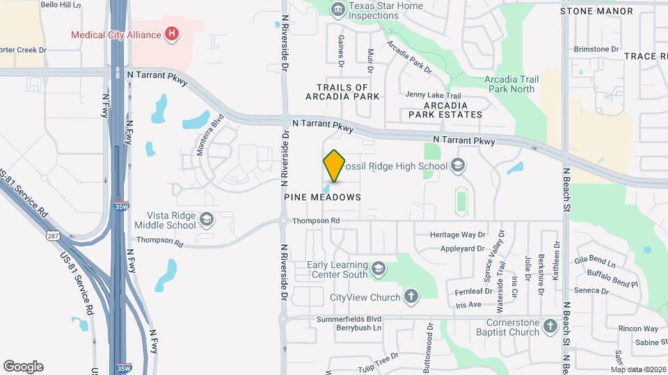 3712 Fossil Tree Ln Map and Location Details