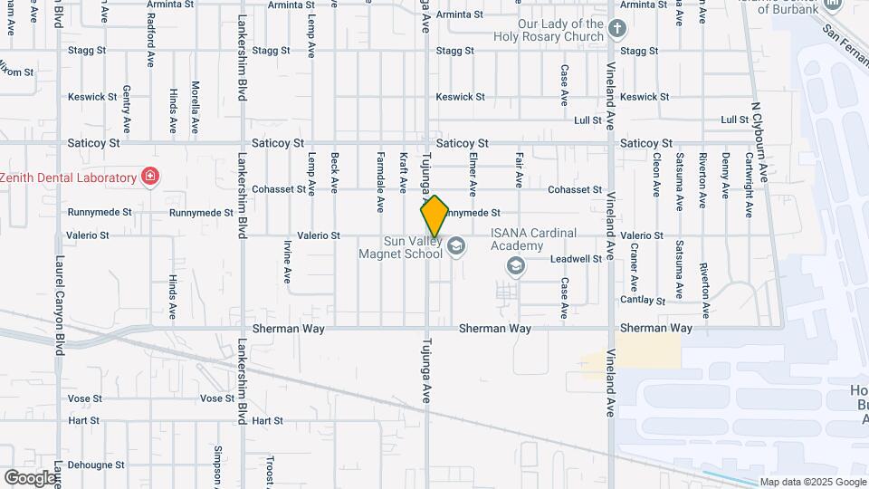 7348-7352 Tujunga Ave Map and Location Details
