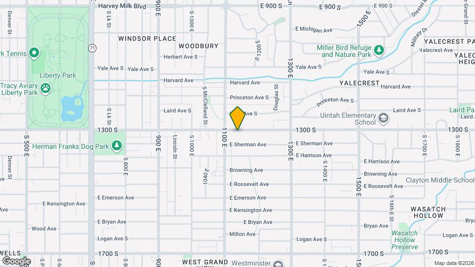 1136 E 1300 S Map and Location Details