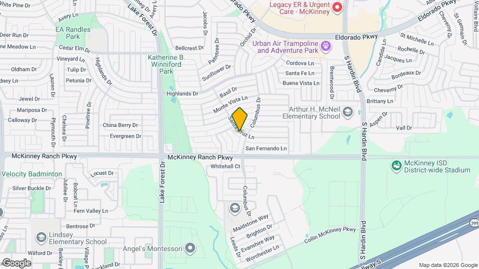 4605 Santa Cruz Ln Map and Location Details
