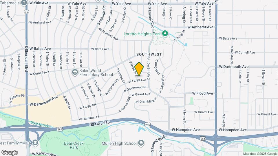 3294 S Newton St Mapa y Detalles de la Ubicación