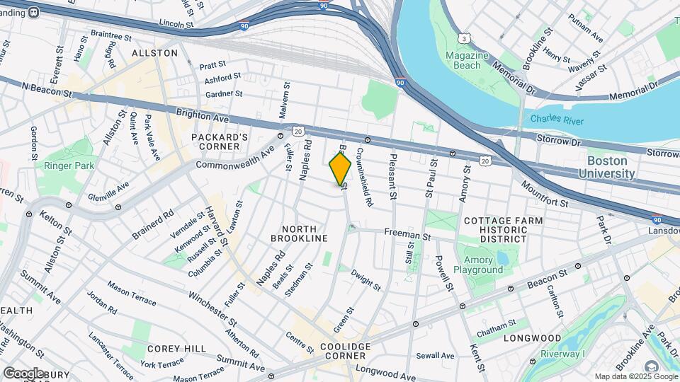 190 Babcock St, Unit 1 Map and Location Details