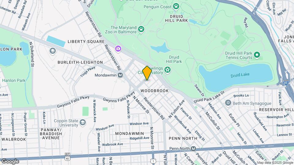 1637 Gwynns Falls Pkwy-Unit -Duplicate of Apt 201 Map and Location Details