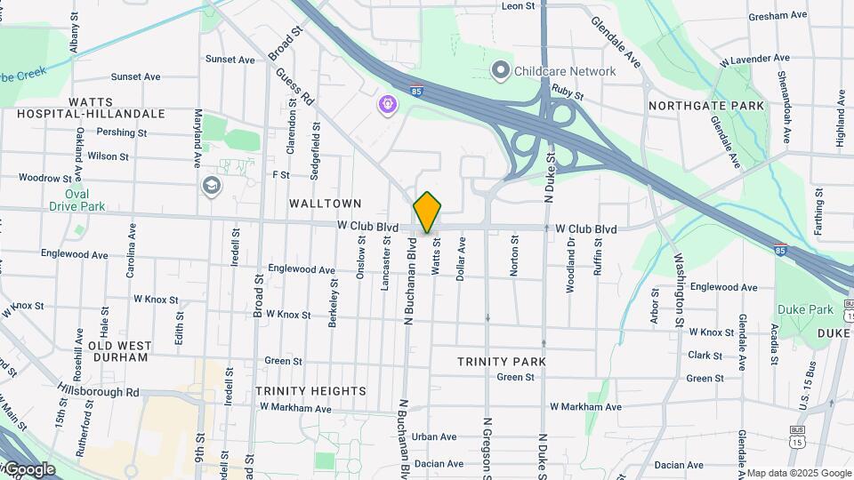 1417 Watts St Map and Location Details