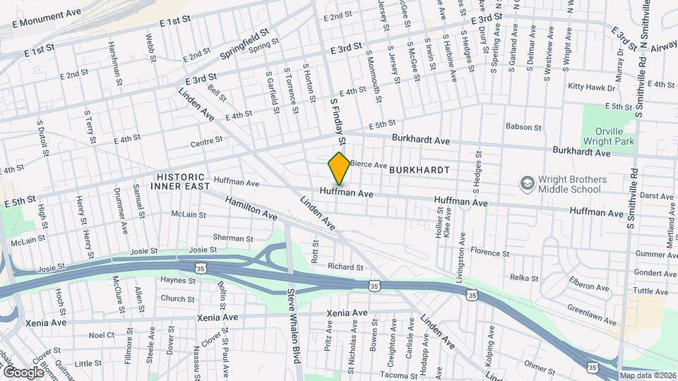 425 Huffman Ave Map and Location Details