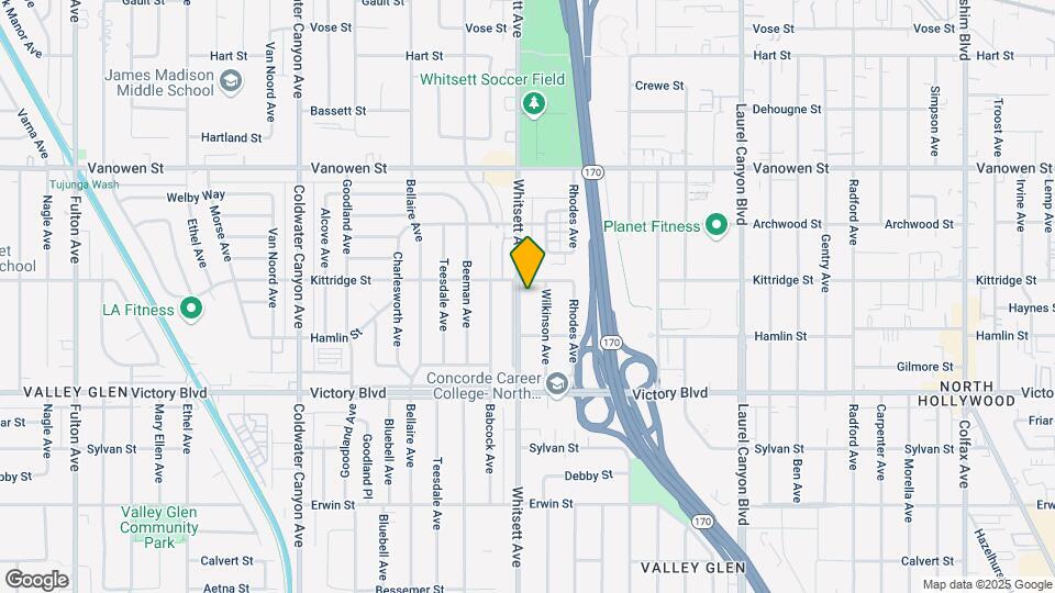 6544 Whitsett Ave Mapa y Detalles de la Ubicación