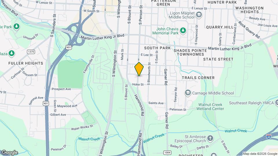 1307 S Person St Map and Location Details