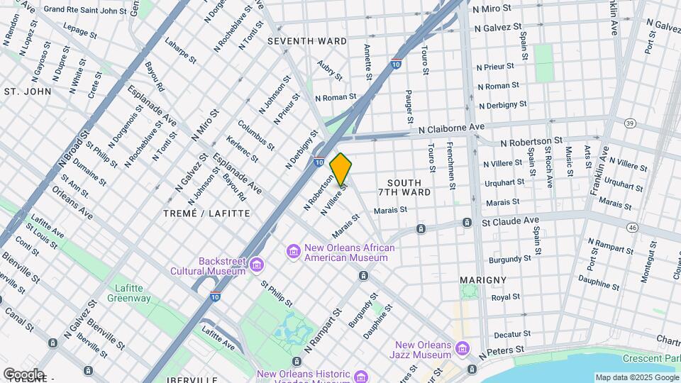 1516 N Villere St Map and Location Details