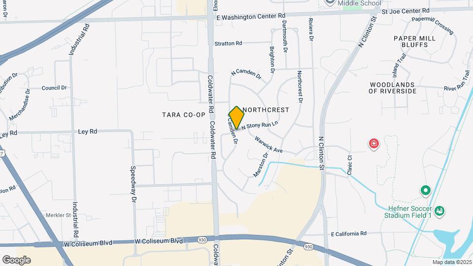 602 N Stony Run Ln Map and Location Details