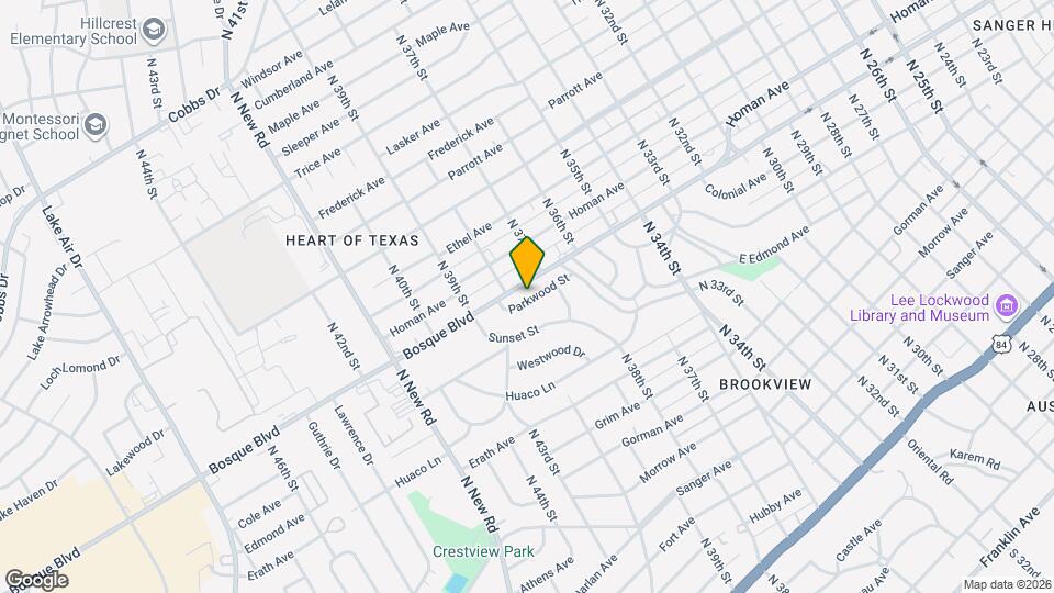 3801 Parkwood St Map and Location Details