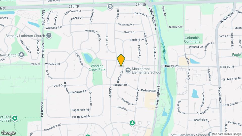 1621 Warbler Dr Map and Location Details