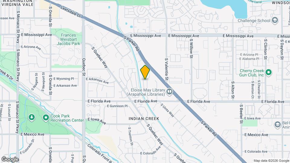 1381 S Ulster St Map and Location Details