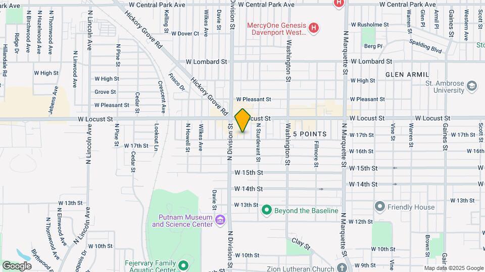 1634 W 17th St Map and Location Details