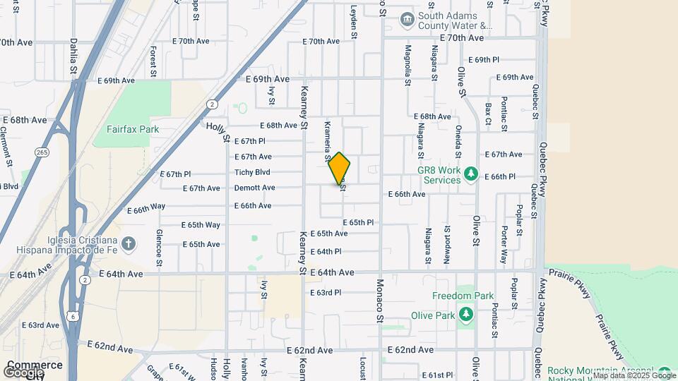 6591-6597 Leyden St Map and Location Details