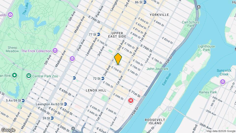 330 E 74th St Map and Location Details