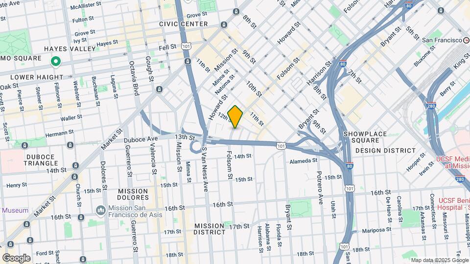 1645 Folsom St Mapa y Detalles de la Ubicación