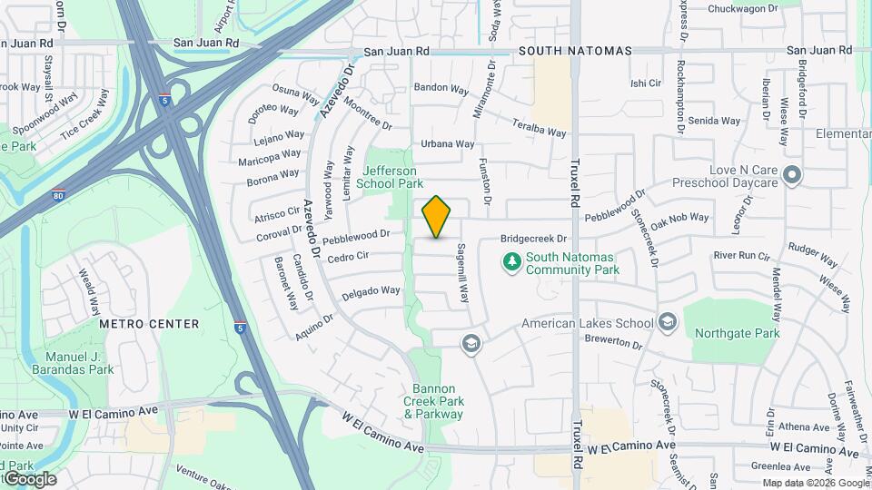 1929 Oak Bluff Way Map and Location Details