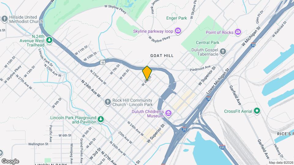 332 N 21st Ave W Map and Location Details