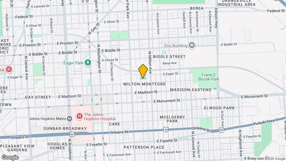 901 N Montford Ave Map and Location Details