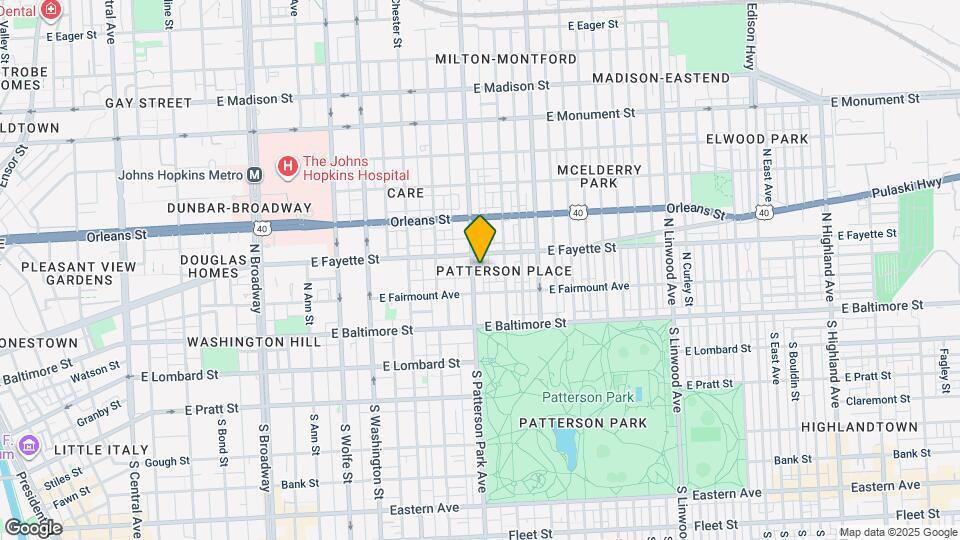 131 N Patterson Park Ave Map and Location Details