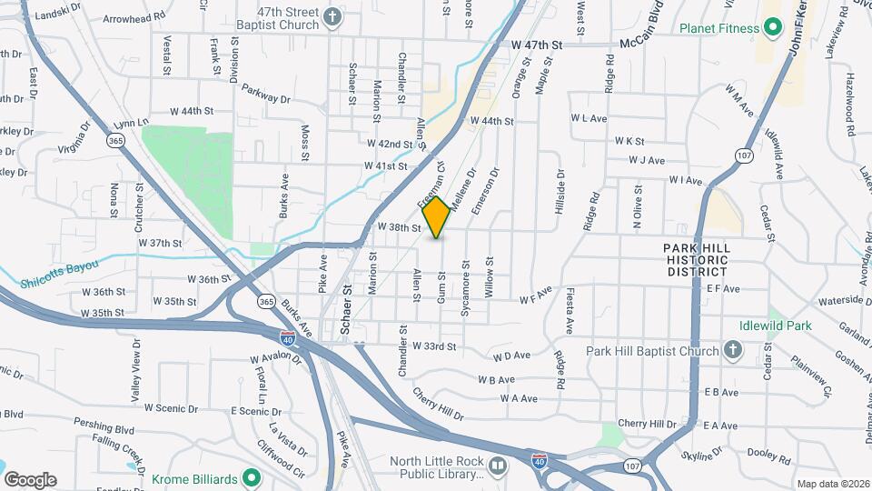 3615 Gum St Map and Location Details