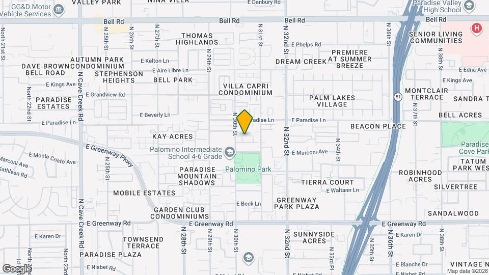 16021 N 30th St Map and Location Details