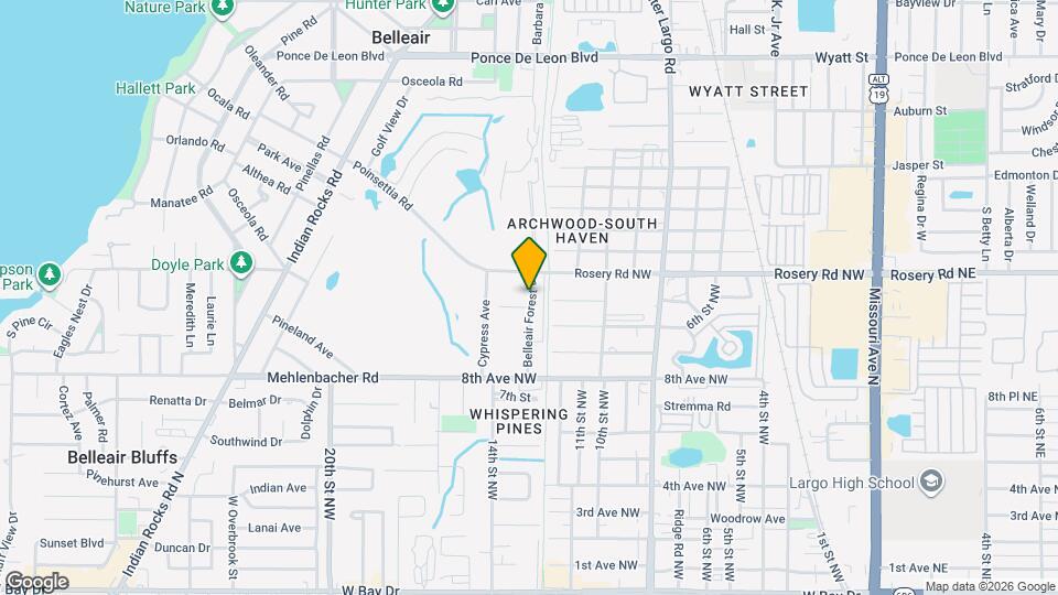 1712 Belleair Forest Dr Map and Location Details