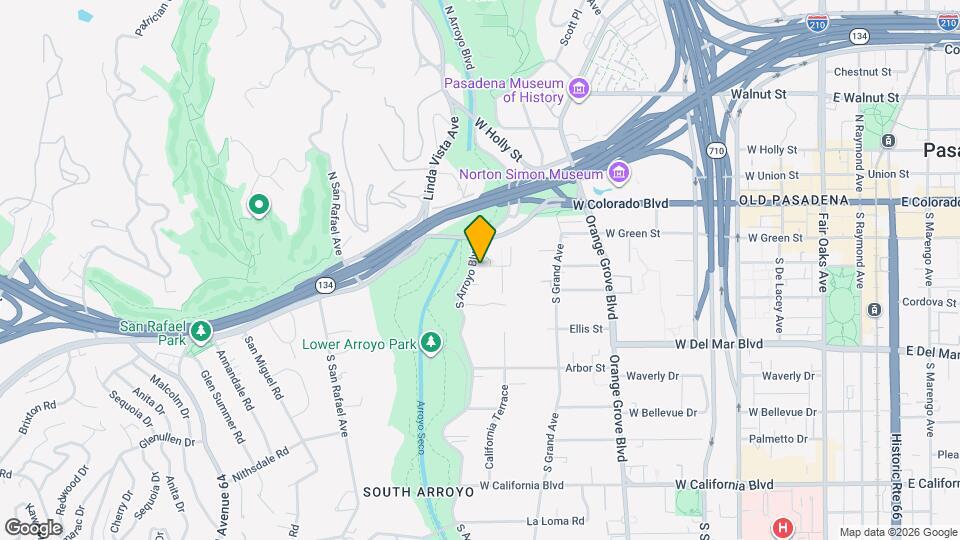 130 S Arroyo Blvd Map and Location Details