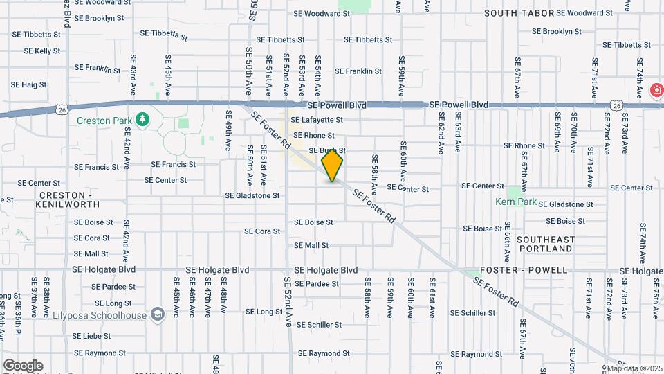 5504 SE Center St Map and Location Details