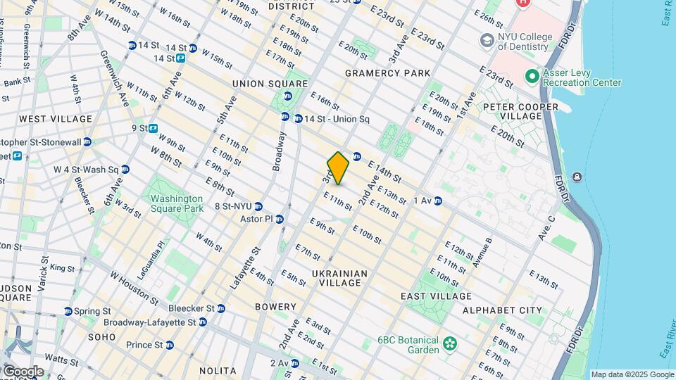 212 E 12th St Map and Location Details