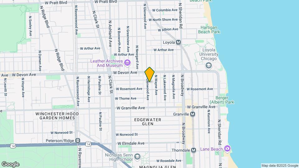 6317-6319 N Glenwood Ave Mapa y Detalles de la Ubicación