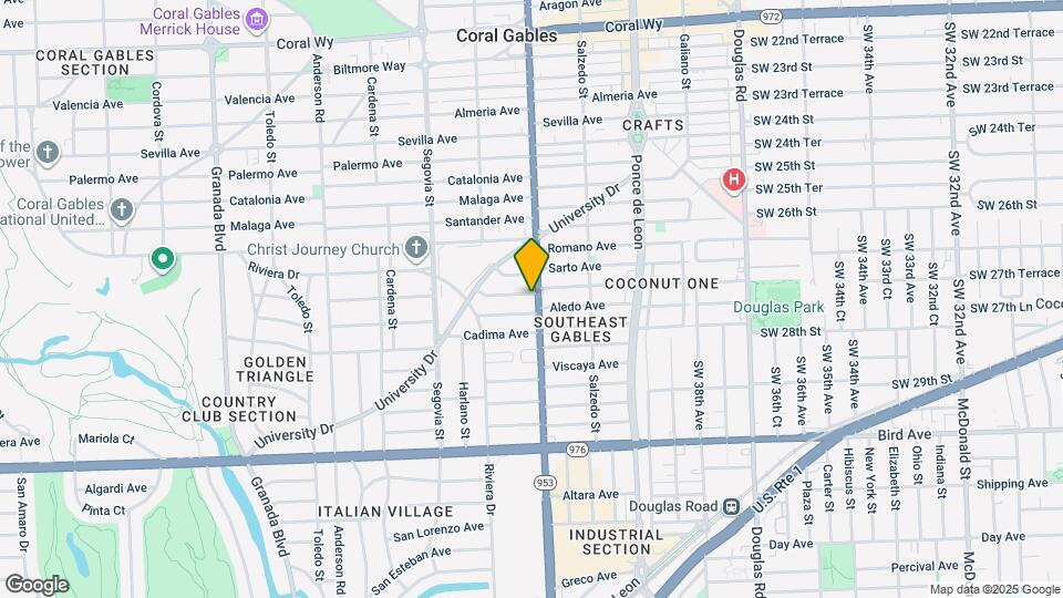 3400 S Le Jeune Rd Map and Location Details