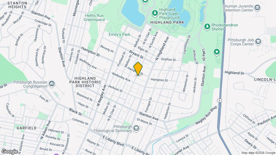 1016 N Euclid Ave Map and Location Details