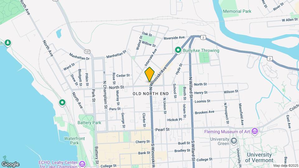 153 N Winooski Ave Map and Location Details