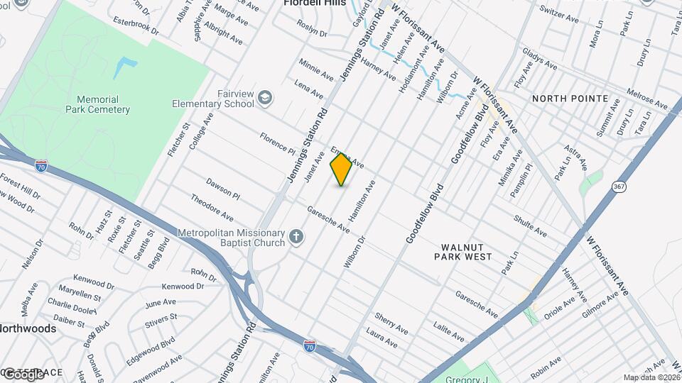 5439 Hodiamont Ave Map and Location Details