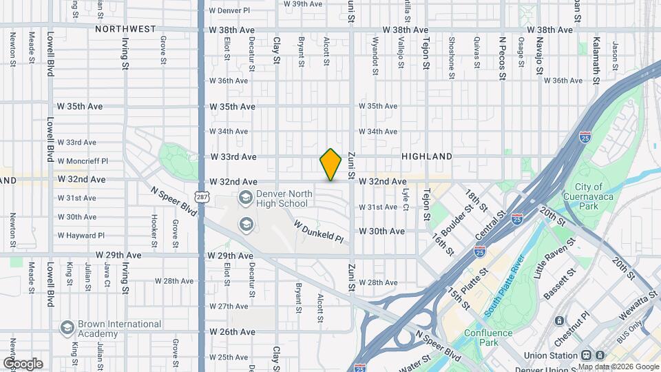 2454 W 32nd Ave Map and Location Details