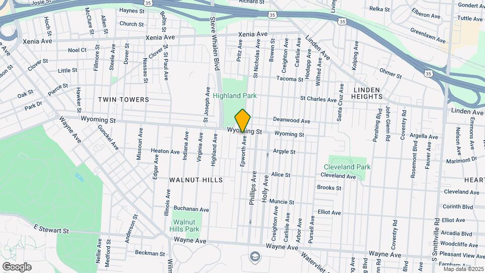 1011 Epworth Ave Map and Location Details