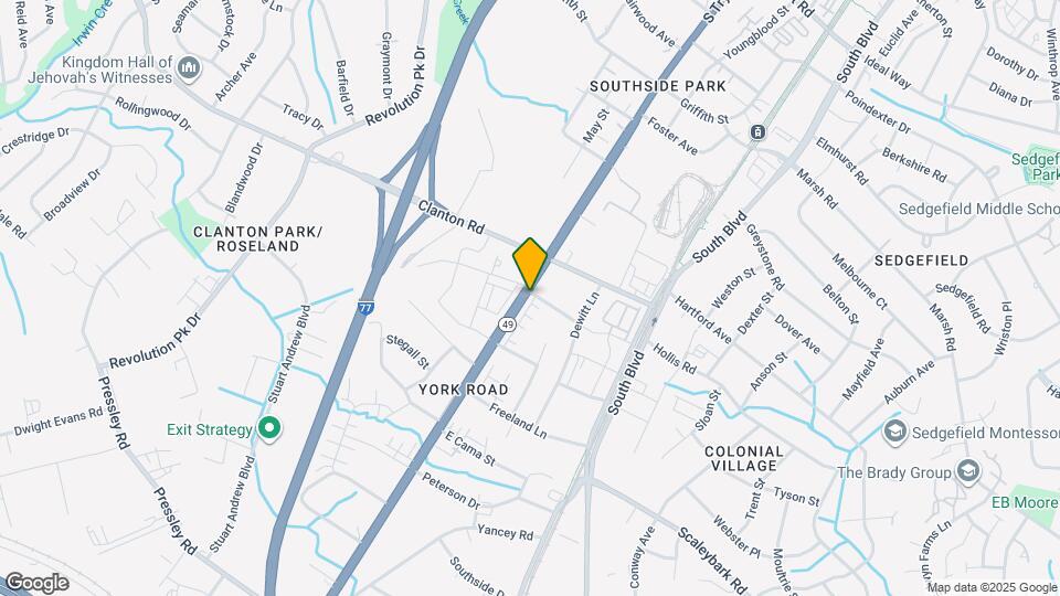 3607 S Tryon St Map and Location Details