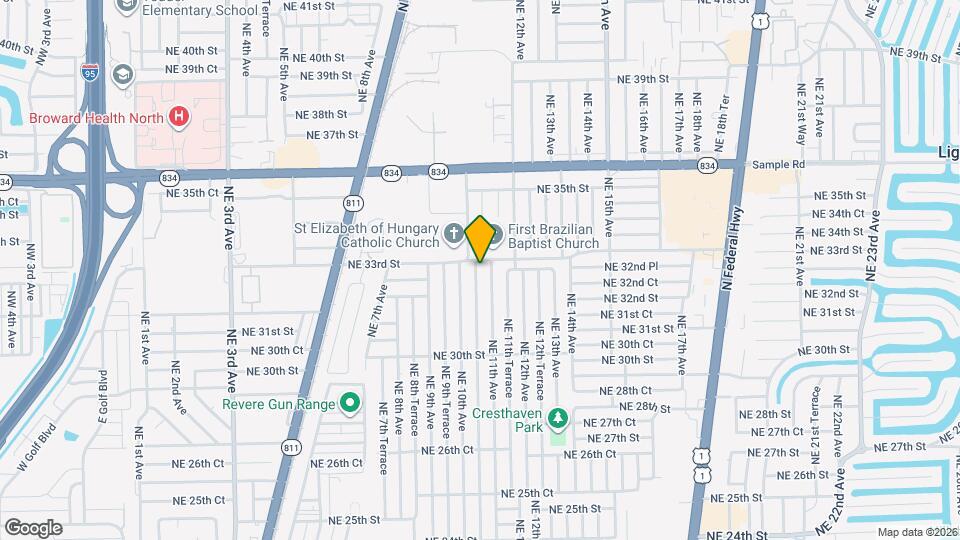 3180 NE 10th Terrace Map and Location Details